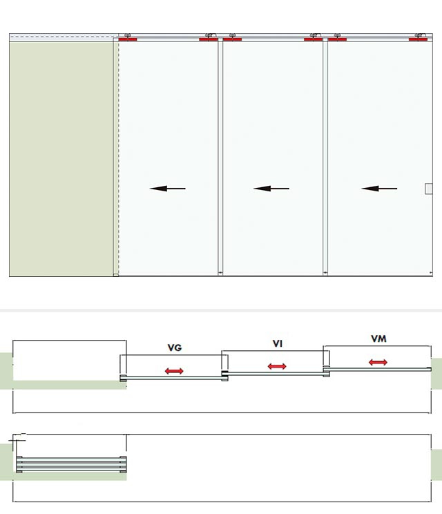 3 Wall Sliding Panels